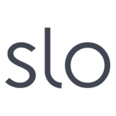 Black 'slo' logo on a white background