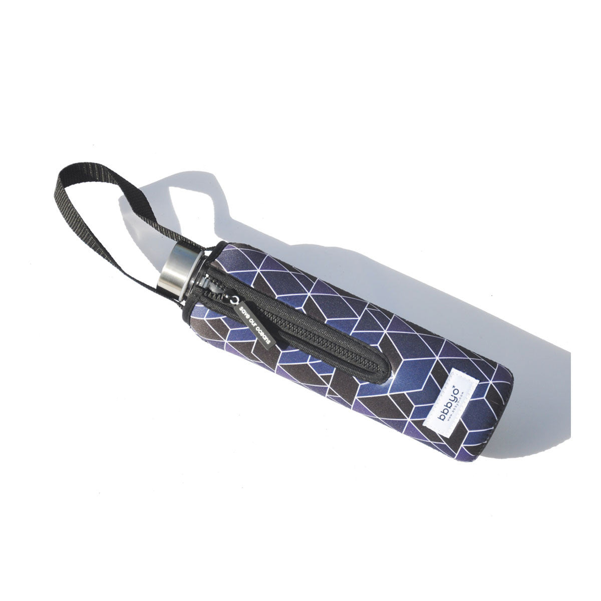 BBBYO Glass Is Greener Bottle + Carry Cover - Cubic Print _2