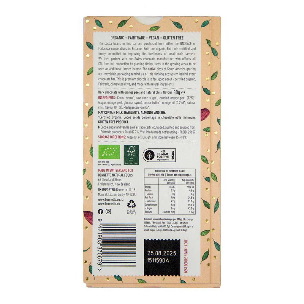 Bennetto Orange with Chilli Dark Organic Chocolate _2