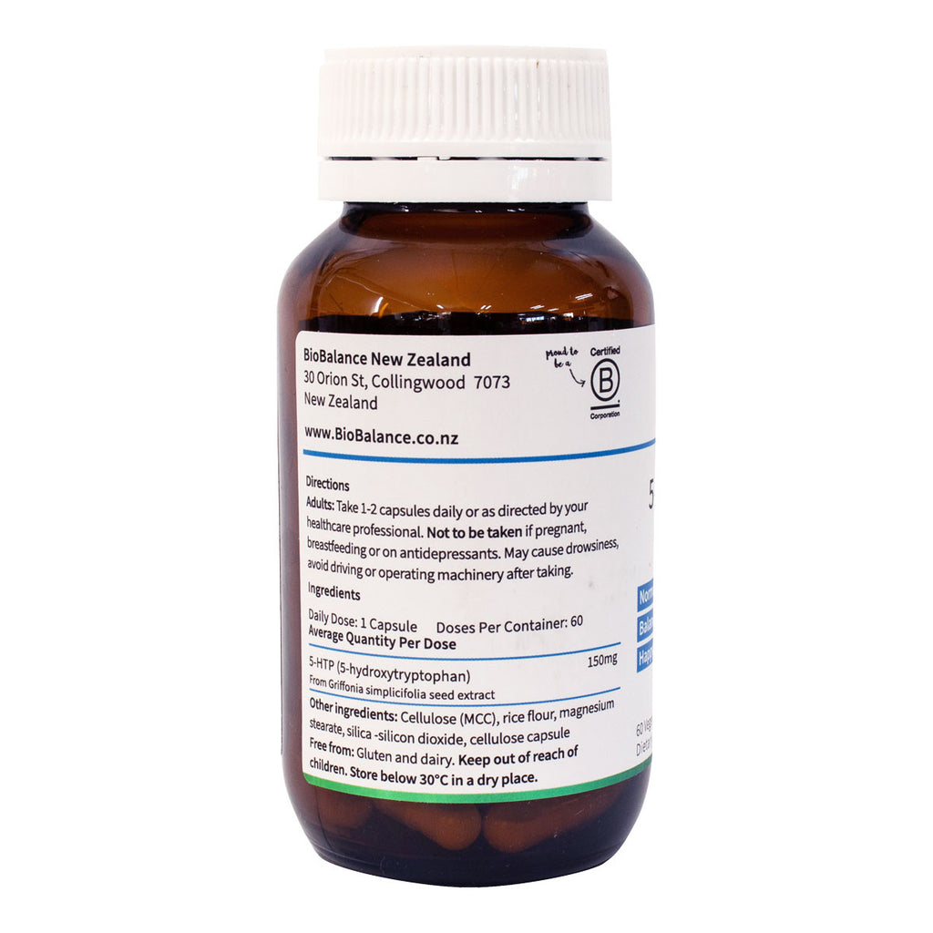Brown supplement bottle with white label on a white background.