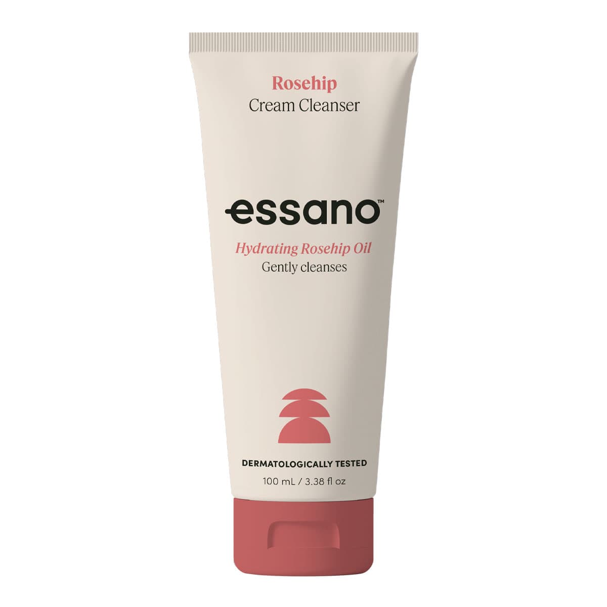 Tube of essano Rosehip Cream Cleanser on a white background.