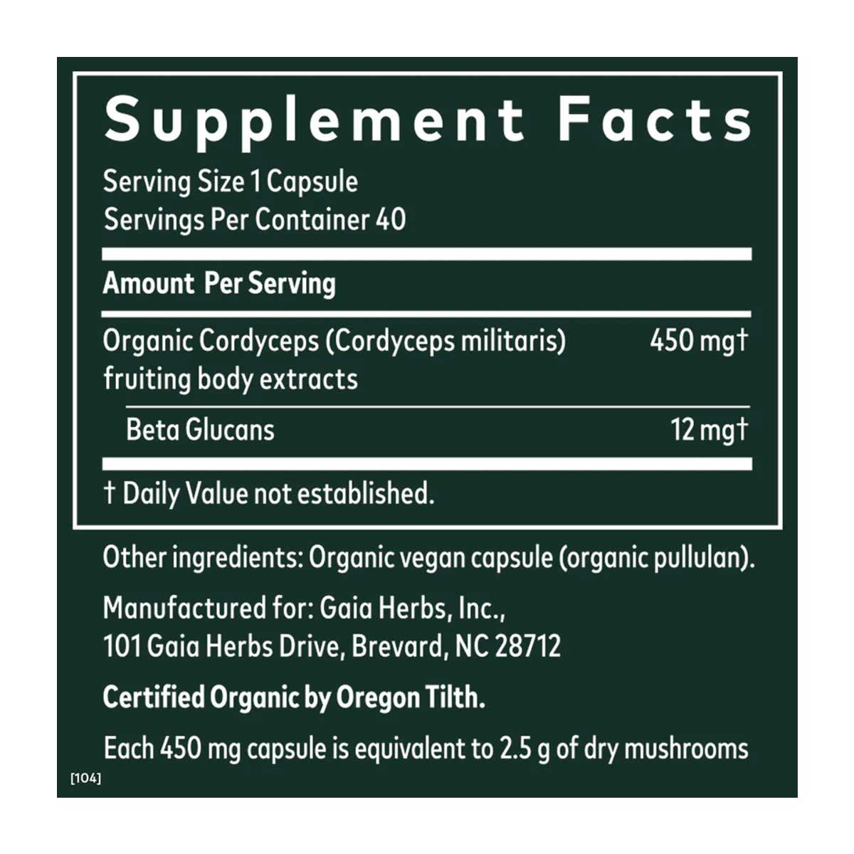 Gaia Herbs Cordyceps Mushroom Energy Support _2