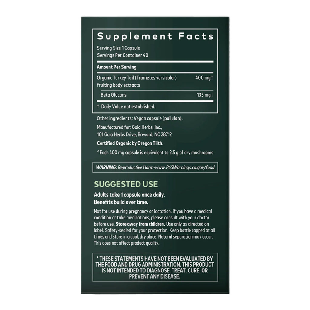 Gaia Herbs Turkey Tail Mushroom Immune & Liver Support _3