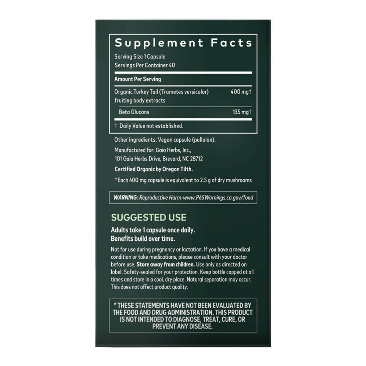 Gaia Herbs Turkey Tail Mushroom Immune & Liver Support _3