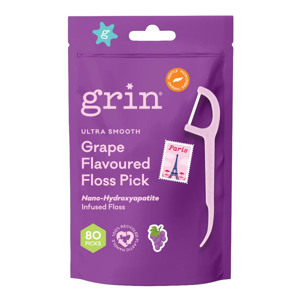 Grin Ultra Smooth Grape Flavoured Floss Picks _1