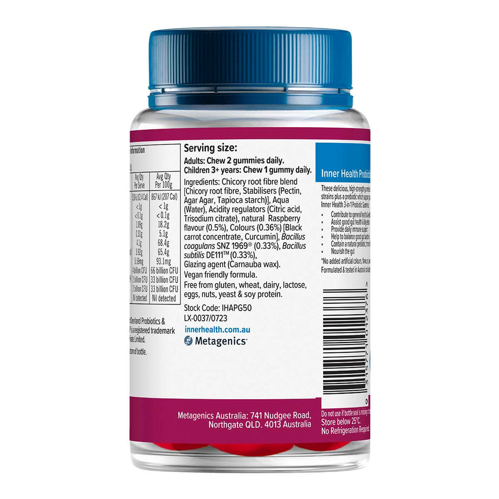 Inner Health 3-in-1 Probiotic Gummies Natural Berry Flavour _3