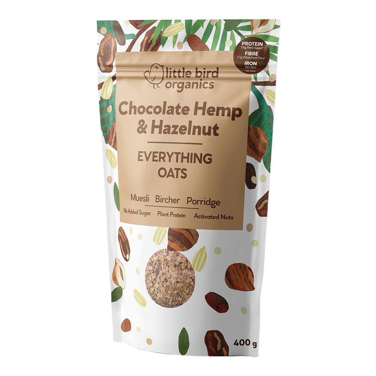 Little Bird Organics Everything Oats - Chocolate Hemp and Hazelnut_1