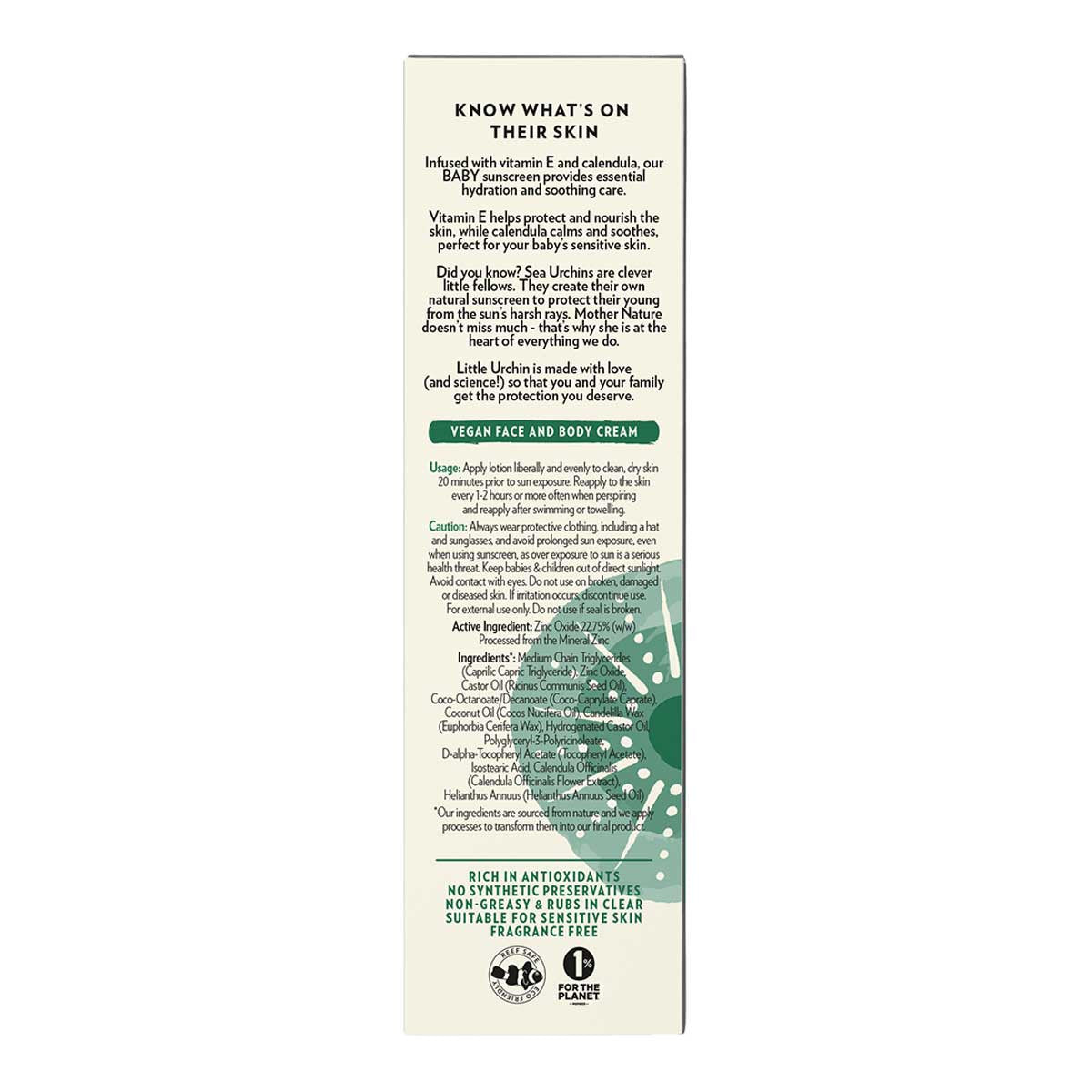 Little Urchin Baby Natural Clear Zinc Sunscreen SPF 50 _3