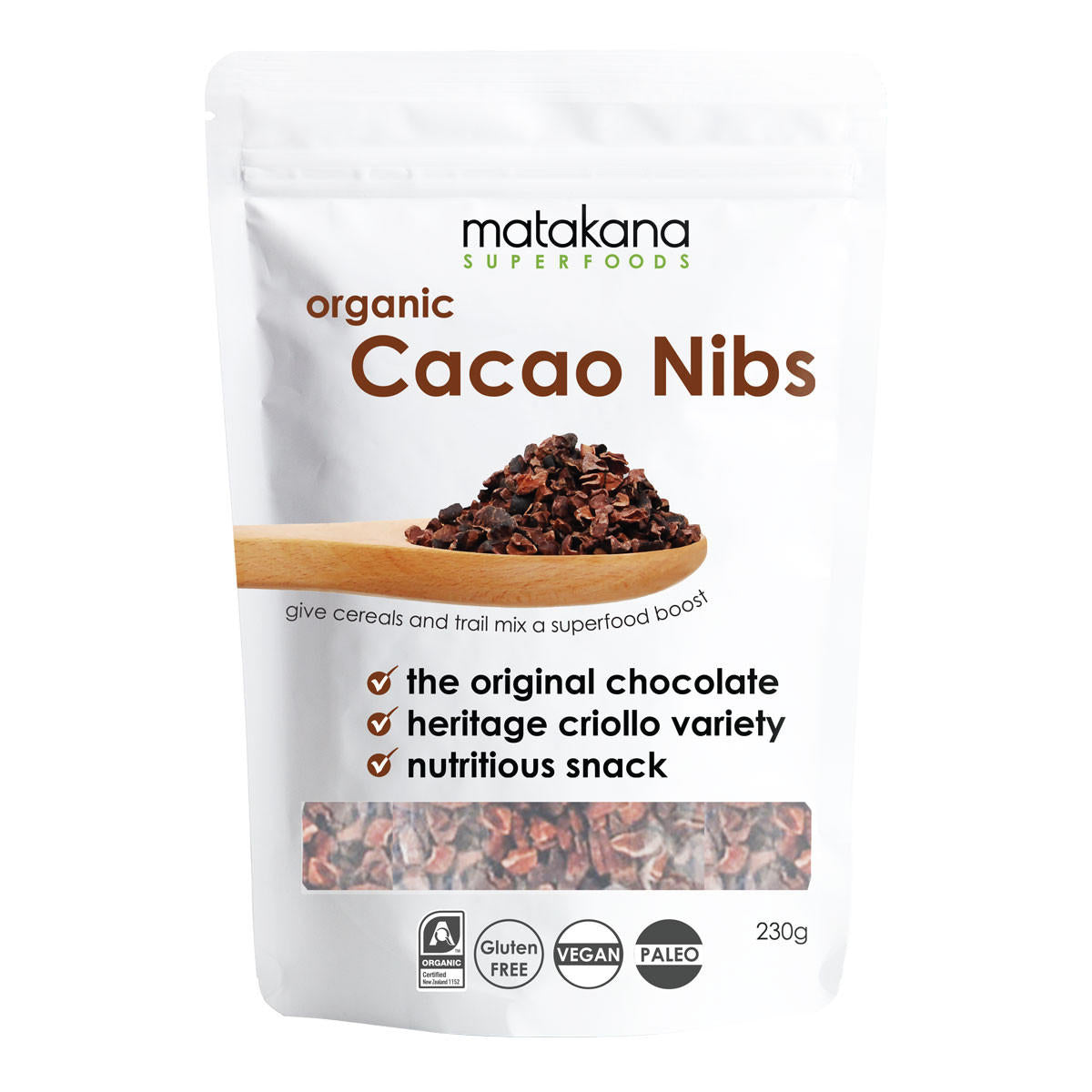 Matakana Superfoods Cacao Nibs Organic Criollo Heritage_1