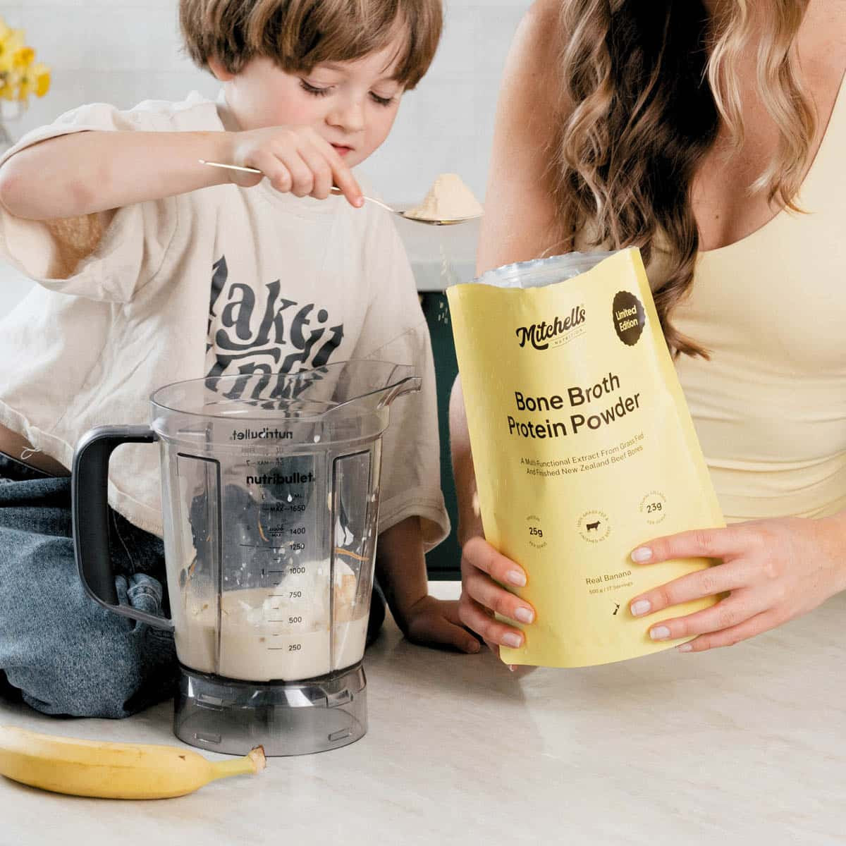 Mitchells Nutrition Bone Broth Protein Powder - Banana _5