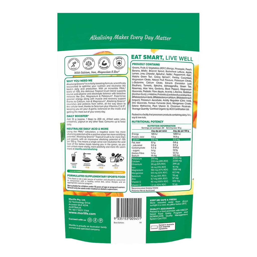 Morlife Alkalising Greens Tropical Crush_2