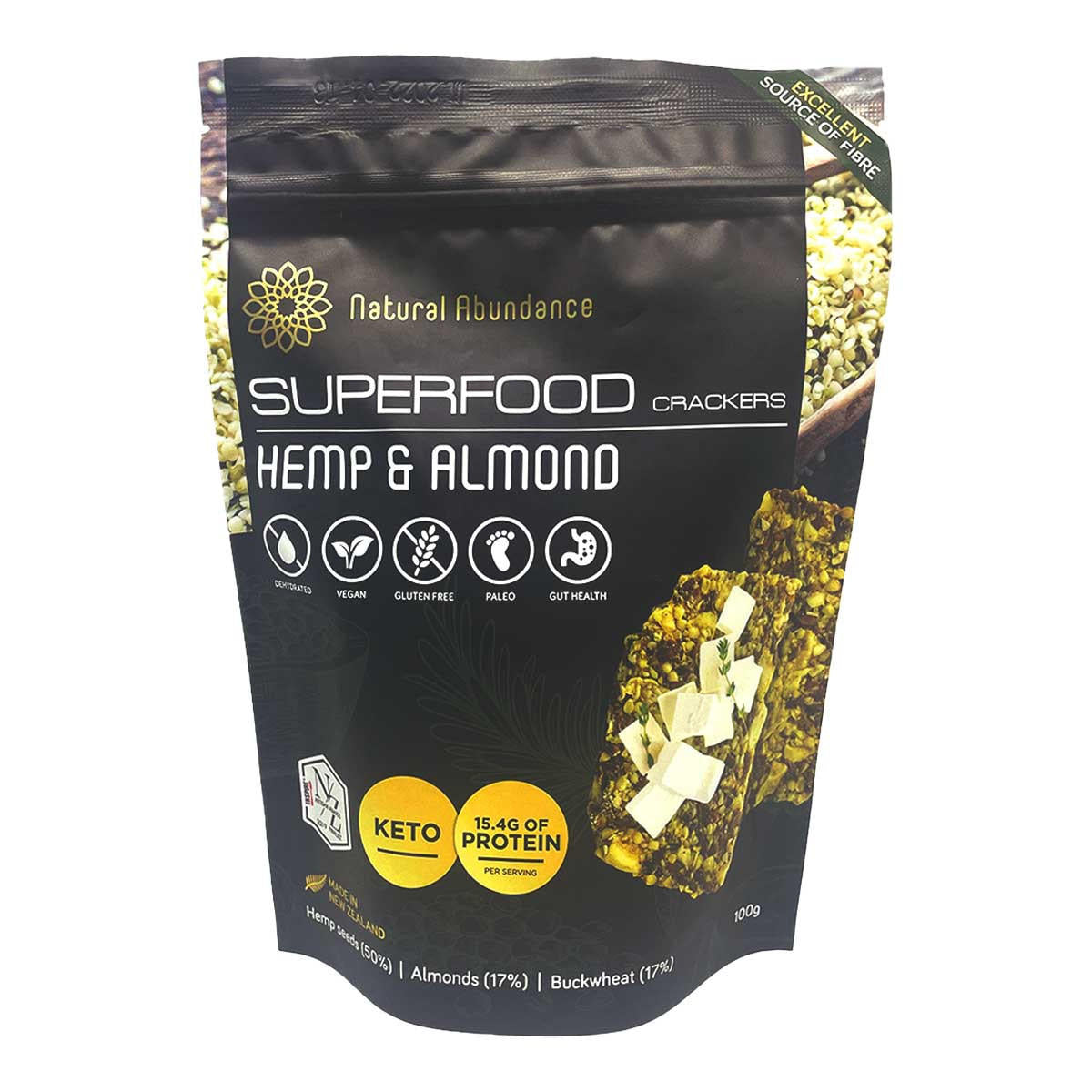 Natural Abundance Superfood Crackers - Hemp and Almond_1