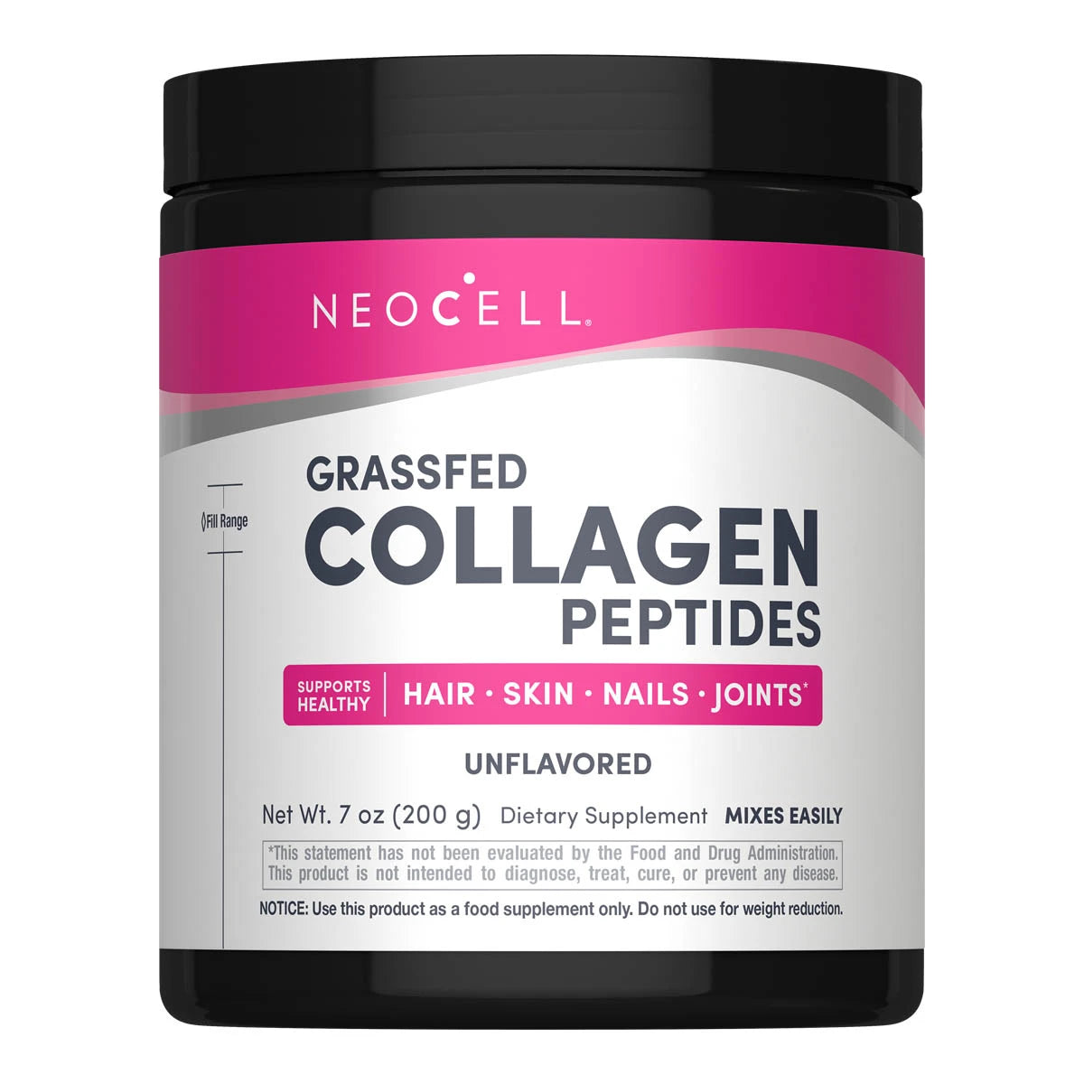 Neocell Grassfed Collagen Peptides container on a white background