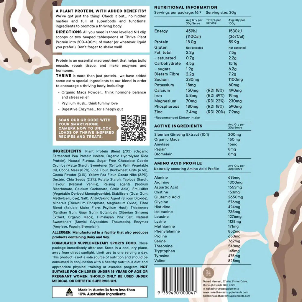 Nutritional information and ingredient list on a product label with cartoon animal illustrations.