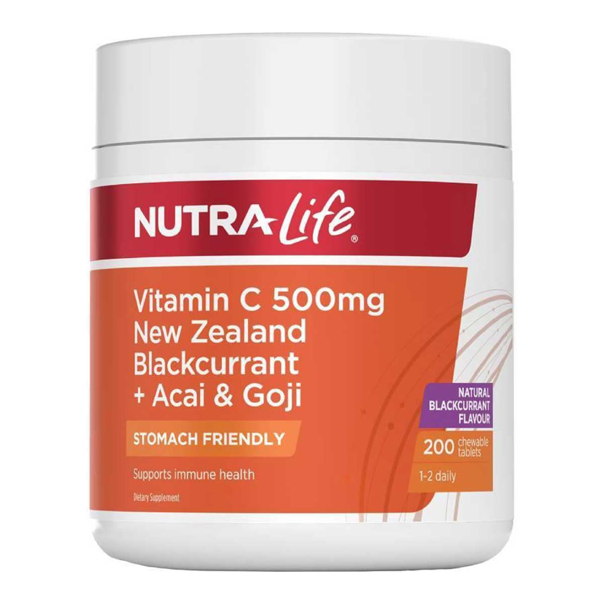 Nutra-Life Vitamin C 500mg Blackcurrant + Acai & Goji _1
