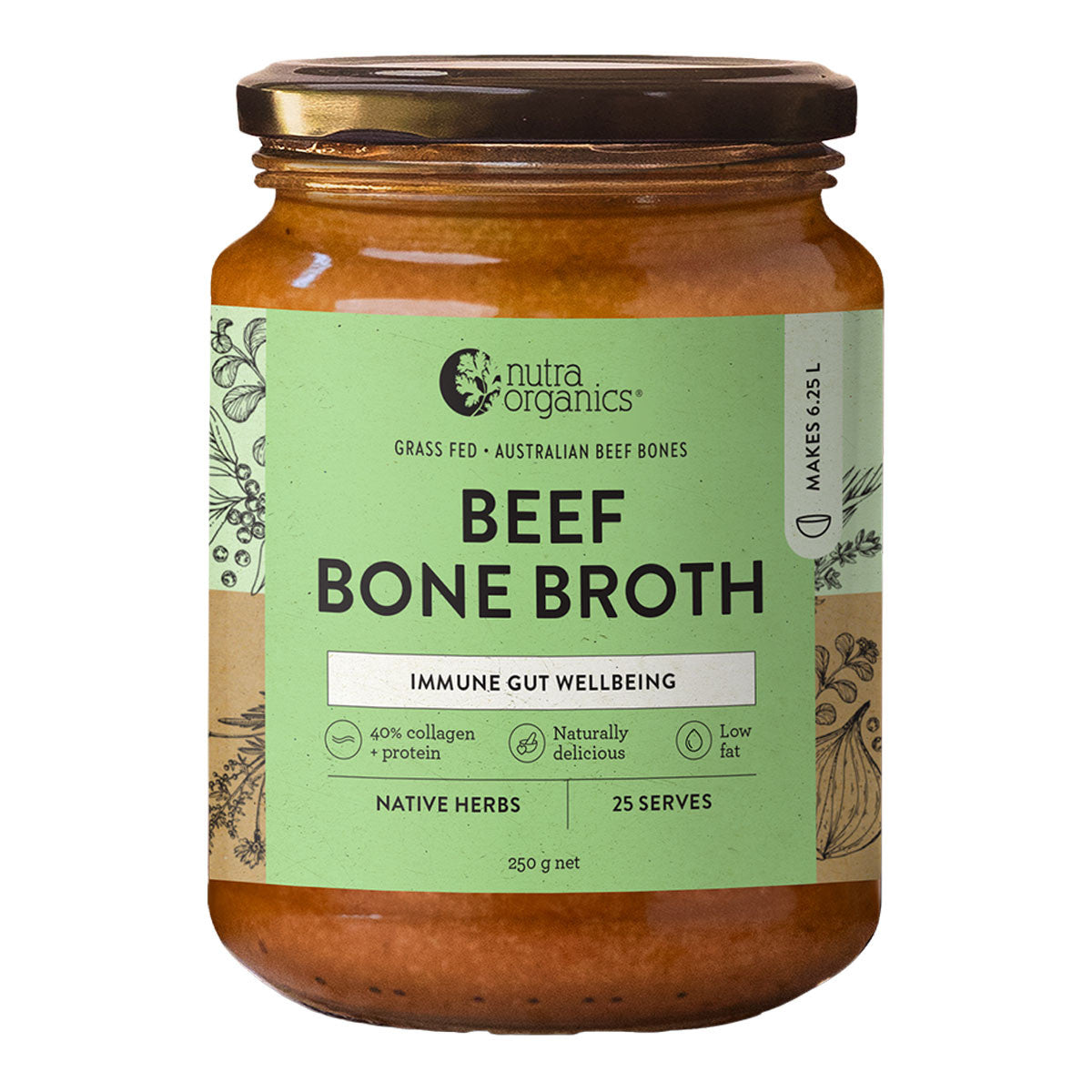 Nutra Organics Beef Bone Broth Concentrate - Native Herbs _1