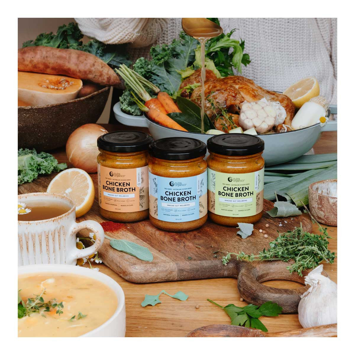 Nutra Organics Chicken Bone Broth - Native Herbs _4