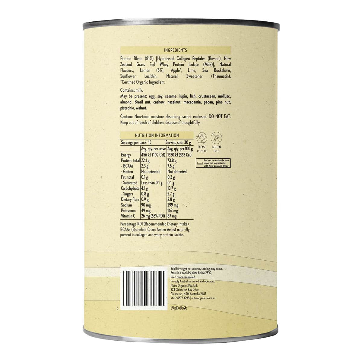 Nutra Organics Protein Water Lemonade _3