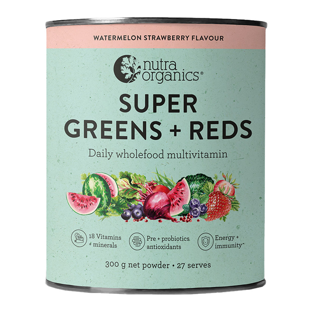 Nutra Organics Super Greens + Reds - Watermelon Strawberry _1