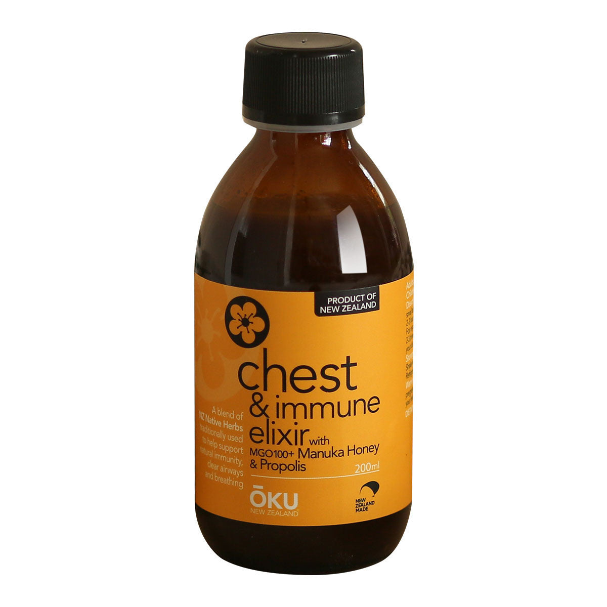 OKU NZ Chest & Immune Elixir with MGO100+ Manuka Honey & Propolis _1