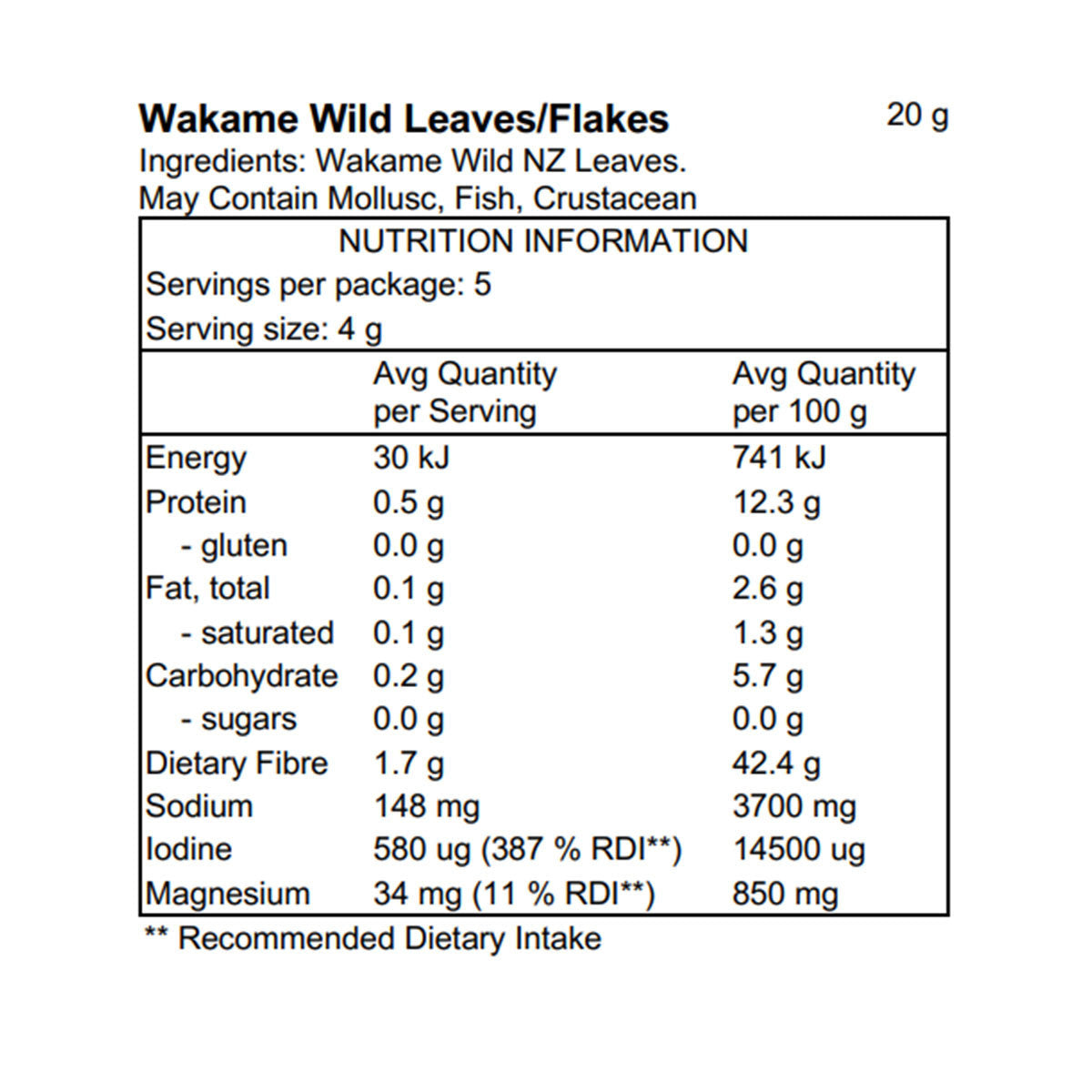 Pacific Harvest Wakame Leaves - Wild _3