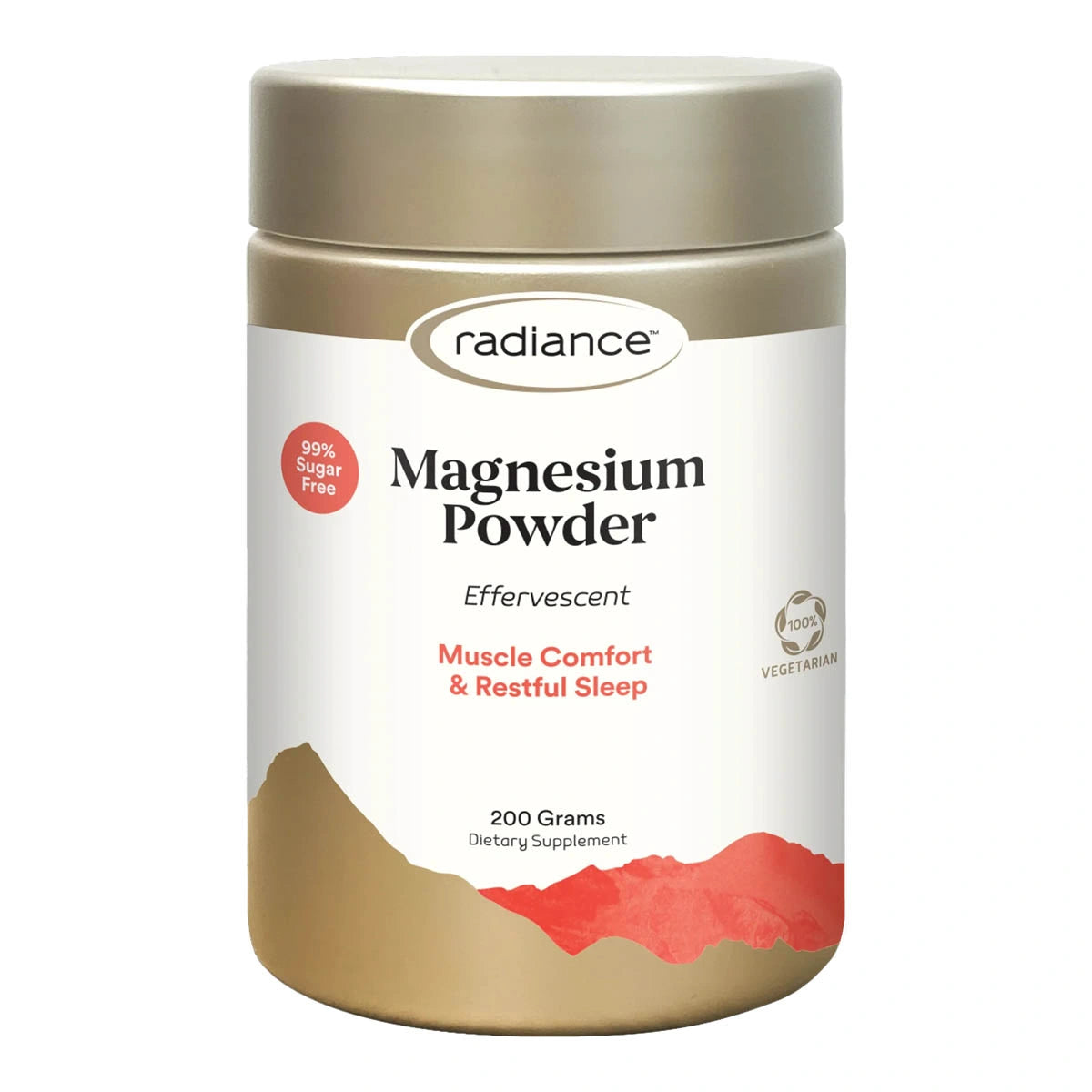 Radiance magnesium powder container on a white background