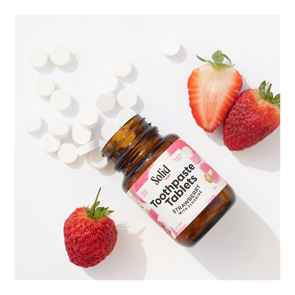 Solid Toothpaste Tablets - Strawberry with Fluoride _3
