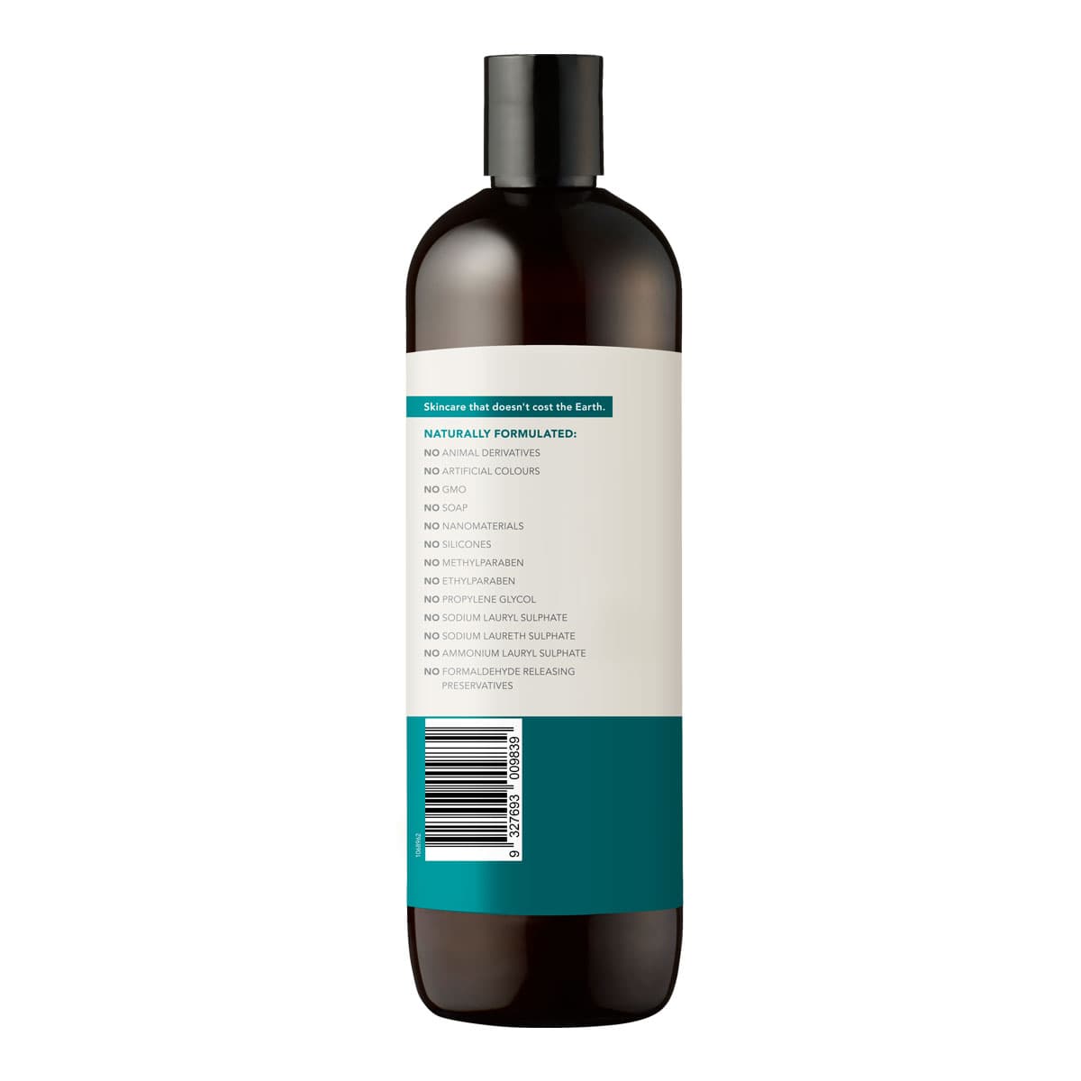 Bottle with a label on a white background.