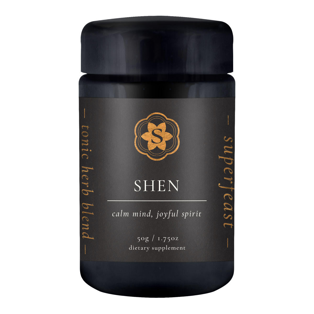 SuperFeast Shen black container with gold logo 50g