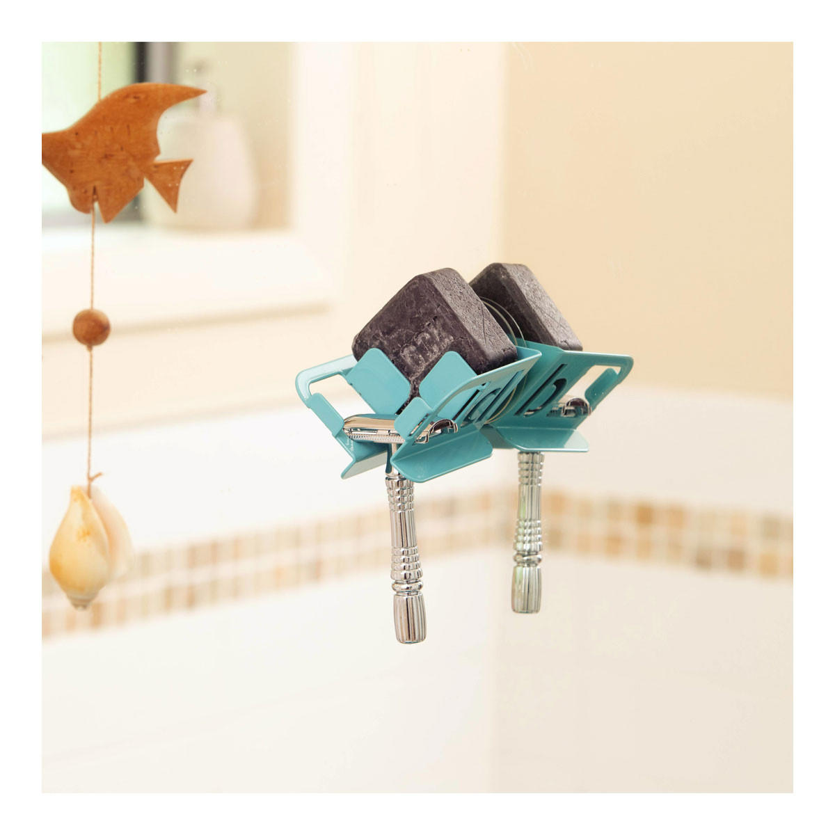 The Block Dock Teal Safety Razor Dock_2